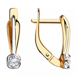 Серьги с английским замком из золота 81020500