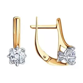 Серьги с английским замком из золота 81020504