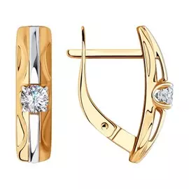 Серьги с английским замком из золота 81020506