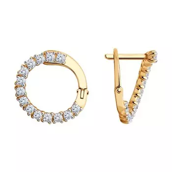 Серьги с английским замком из золота 81020507