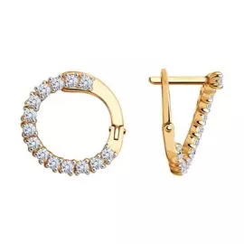 Серьги с английским замком из золота 81020507