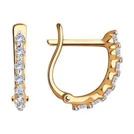 Серьги с английским замком из золота 81020511