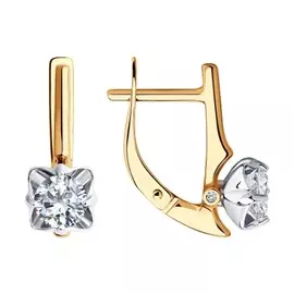 Серьги с английским замком из золота 81020514