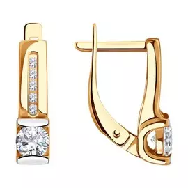 Серьги с английским замком из золота 81020518