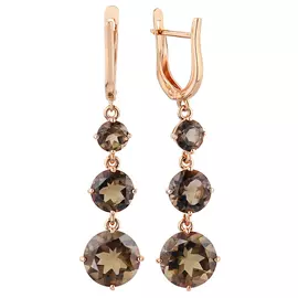 Серьги с английским замком из золота 92206-1-Рт