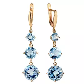 Серьги с английским замком из золота 92206-1-Т