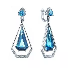 Серьги с английским замком из золота AAS-2944E_SR_BT_LT_WG