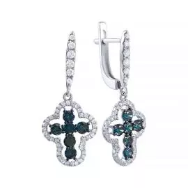 Серьги с английским замком из золота AAS-3537E_SR_DL_WG