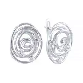 Серьги с английским замком из золота AAS-3785E_SR_WG