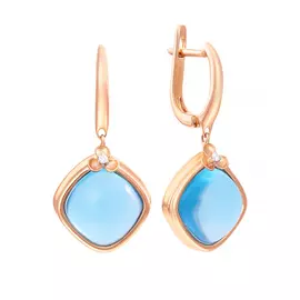 Серьги с английским замком из золота AAS-3816E_SR_GLT_PINK