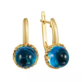 Серьги с английским замком из золота AAS-3817E_SR_BT_YG