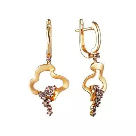 Серьги с английским замком из золота AAS-3831E_SR_DN_YG