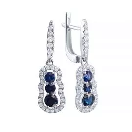 Серьги с английским замком из золота AAS-3840E_SR_SA_WG