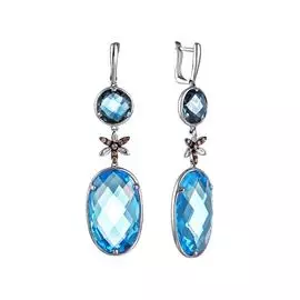 Серьги с английским замком из золота AAS-E2966_SR_DN_BT_LT_WG