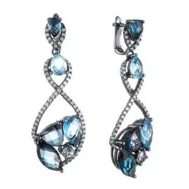 Серьги с английским замком из золота AASE3160_SR_MC_WG