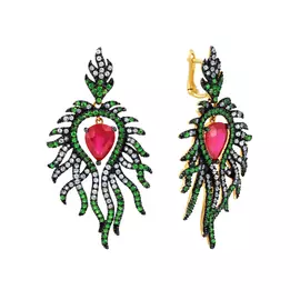 Серьги с английским замком из золота AASE3212_SR_RO_SM_TV_YG