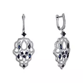 Серьги с английским замком из золота AGE2593_WGDWSA_SA_WG