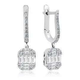 Серьги с английским замком из золота B-89-KP