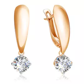 Серьги с английским замком из золота Д0268-027001