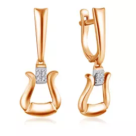 Серьги с английским замком из золота Д0268-027008