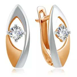 Серьги с английским замком из золота Д0268-027309