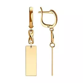 Серьги с английским замком из золота Д0268-028897