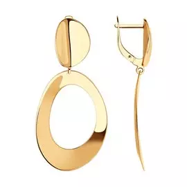 Серьги с английским замком из золота Д0268-029045