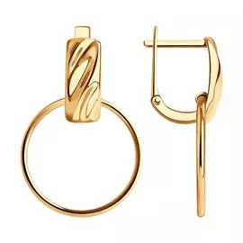 Серьги с английским замком из золота Д0268-029161