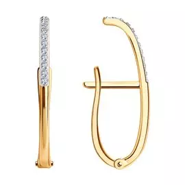 Серьги с английским замком из золота Д0268-029168