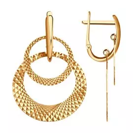 Серьги с английским замком из золота Д0268-029199