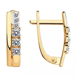 Серьги с английским замком из золота Д0268-029251