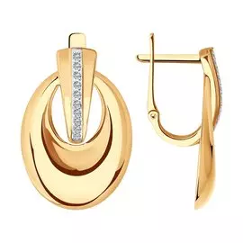 Серьги с английским замком из золота Д0268-029348