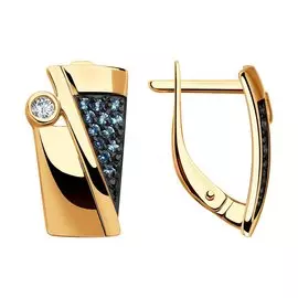 Серьги с английским замком из золота Д0268-51-120-00163-2