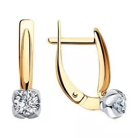 Серьги с английским замком из золота Д0268-51-120-00205-1