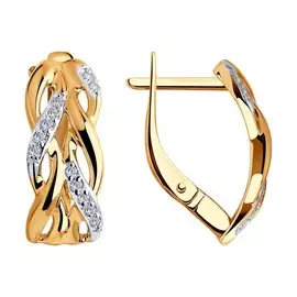 Серьги с английским замком из золота Д0268-51-120-00221-1