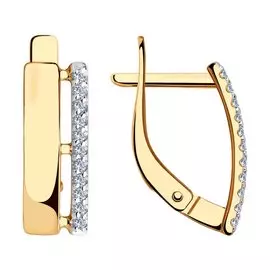 Серьги с английским замком из золота Д0268-51-120-00429-1