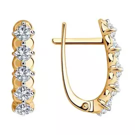 Серьги с английским замком из золота Д0268-51-120-00746-1