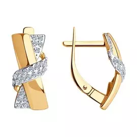 Серьги с английским замком из золота Д0268-51-120-00942-1