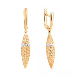 Серьги с английским замком из золота D2-104-11-02