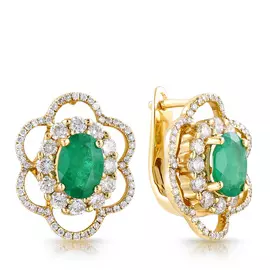 Серьги с английским замком из золота даE2130