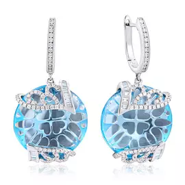 Серьги с английским замком из золота DHE072