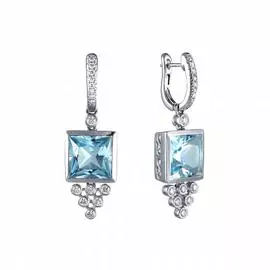 Серьги с английским замком из золота DSE1385_SR_BT_WG