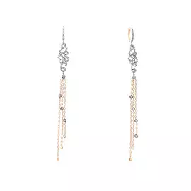 Серьги с английским замком из золота E11682BR_Y_DN_YG