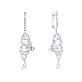 Серьги с английским замком из золота E12005WS-DN_SR_WSA_WG