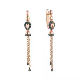 Серьги с английским замком из золота E12108BEP_SR_DL_PINK