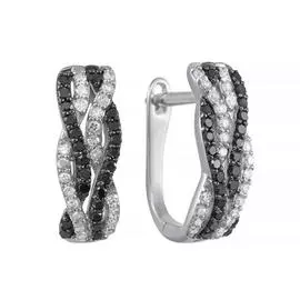 Серьги с английским замком из золота E26066R_DB_WG