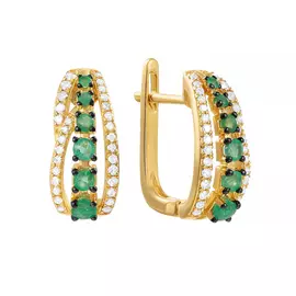 Серьги с английским замком из золота E50540A1S14YB001_SR_EM_YG