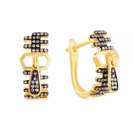 Серьги с английским замком из золота E51336A1S14YB002_SR_DN_YG