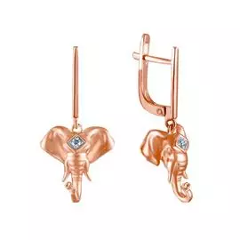 Серьги с английским замком из золота E51485A114R001_SR_PINK