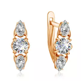 Серьги с английским замком из золота Ф7157-02-7017